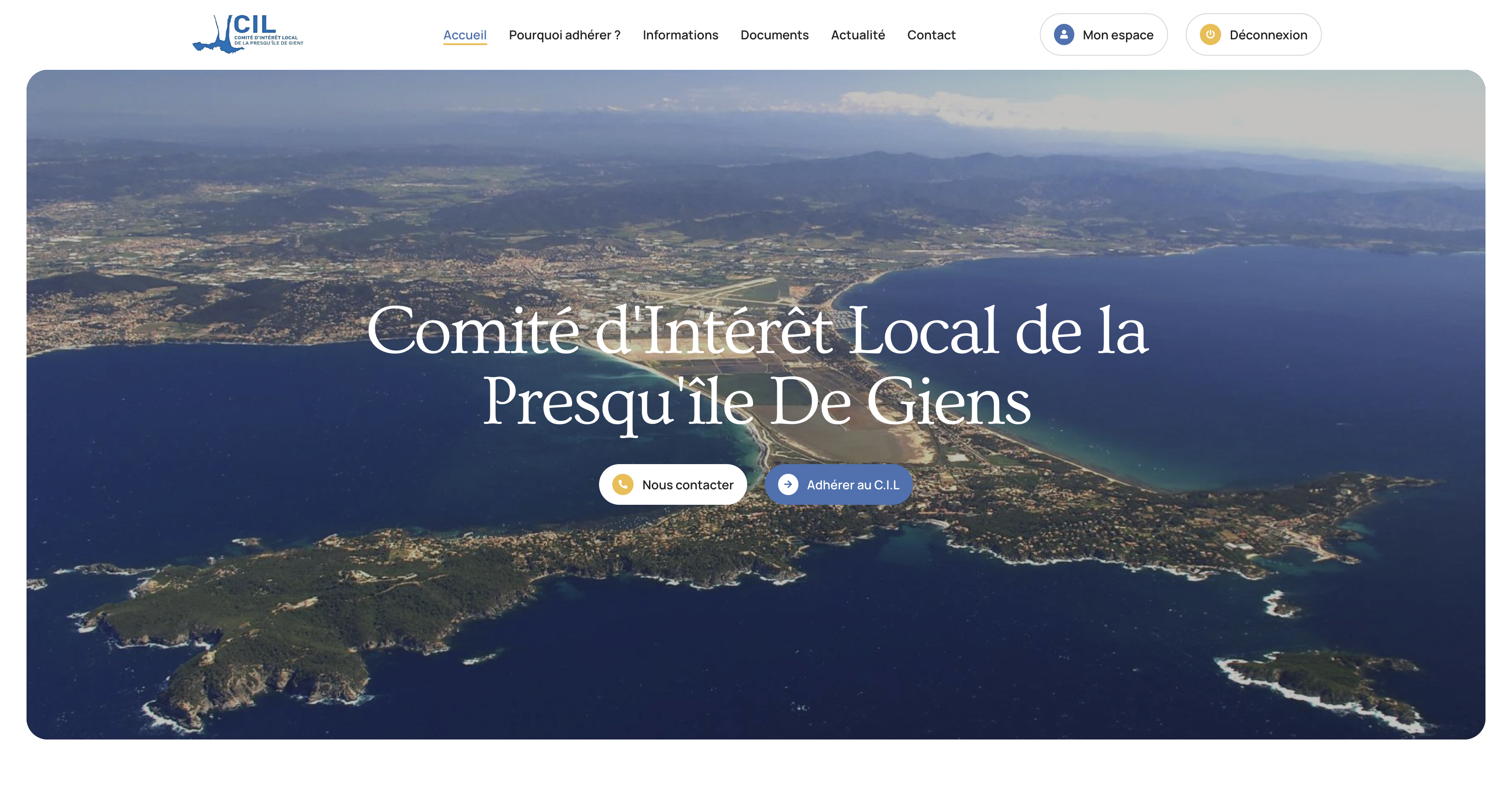 Aperçu du site